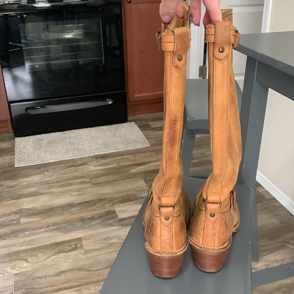 Frye Tan Heeled Boots - Picture 3 of 12